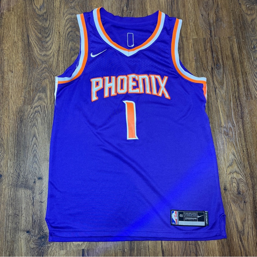 NBA Phoenix Suns 2017-2018 Nike Authentic Jersey - Devin Booker #1 Size 48 - Picture 1 of 6
